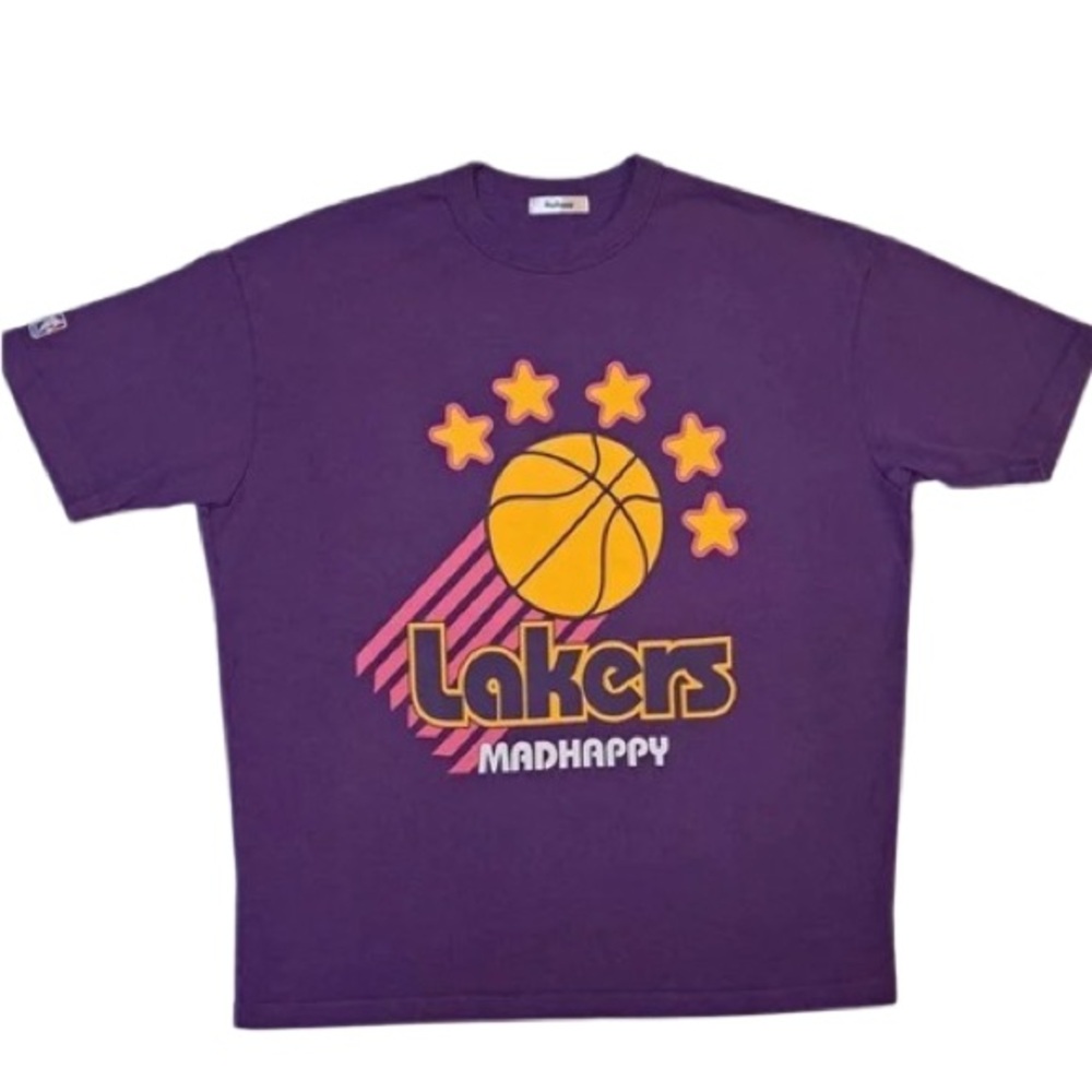 🏀Madhappy LIMITED EDITION Purple Lakers Graphic Unisex Tee Shirt, Size Medium